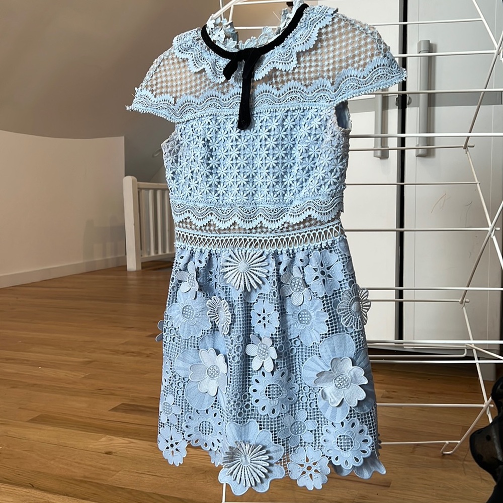 self portrait / self-portrait baby blue dress